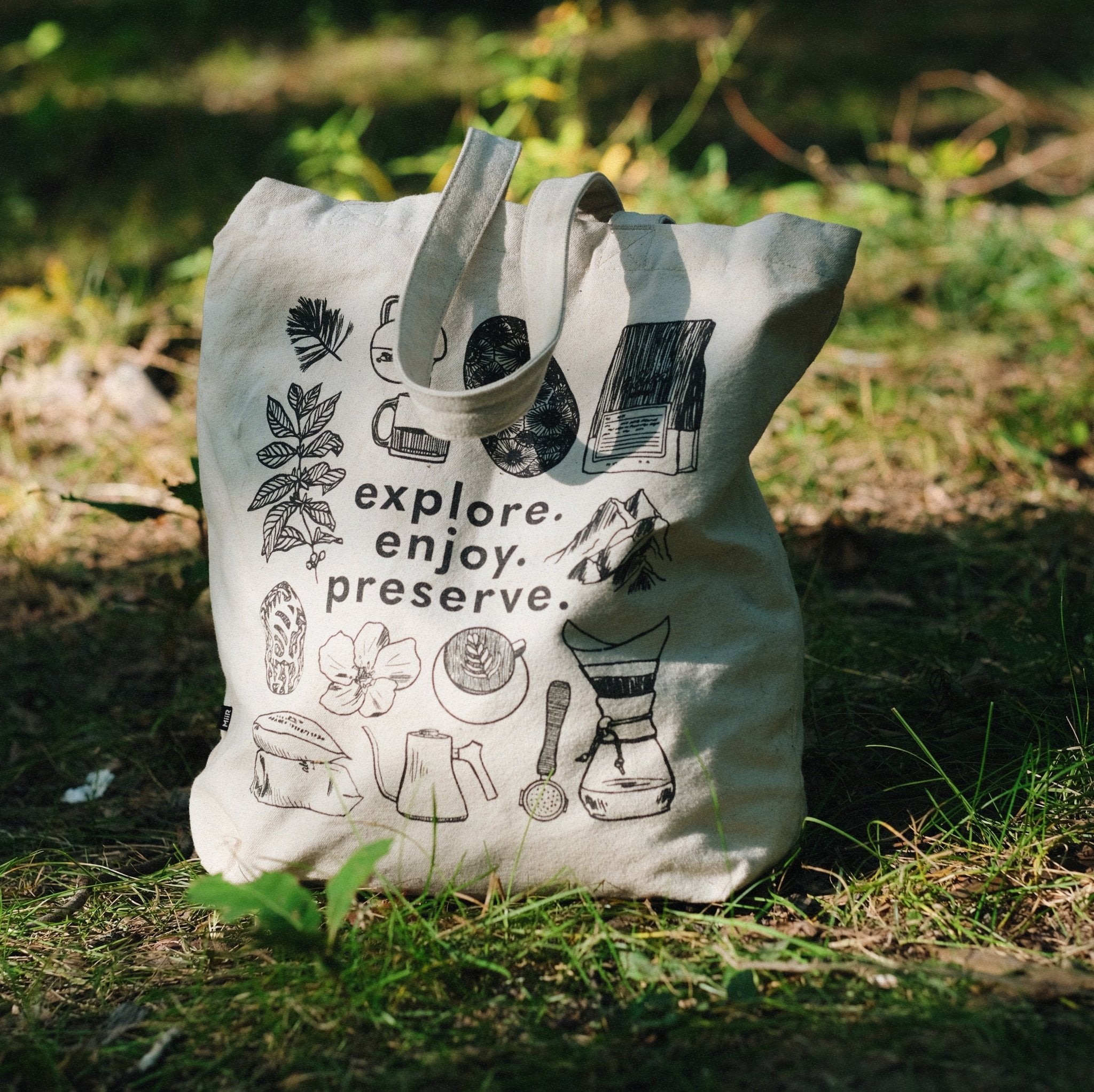 "Explore Enjoy Preserve" Miir Canvas Tote - Aldea Coffee